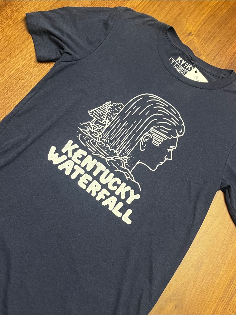 Navy 'Kentucky Waterfall' Graphic Tee